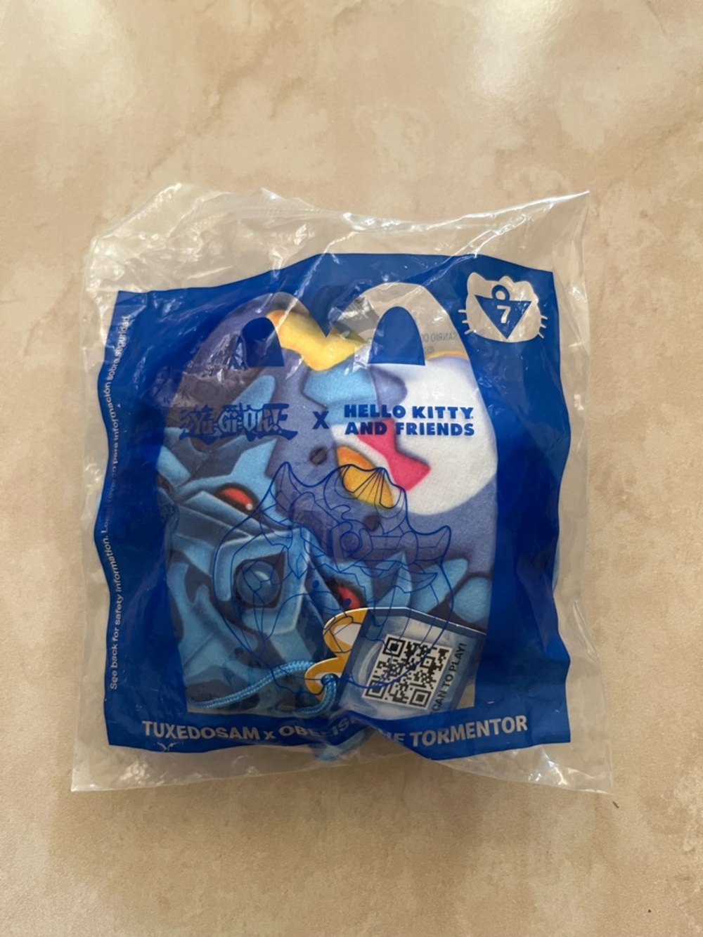 Hello Kitty x Yu-Gi-Oh! Blue Tuxedosam Plush Keychain